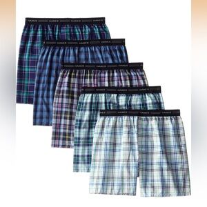 4 pack- Hanes Men's Plaid Boxer Shorts